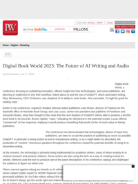 Digital Book World 2023: The Future of AI Writing and Audio