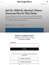 The New York Times - AAPI Fear