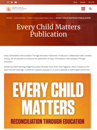 National Centre for Truth and Reconciliation: Every Child Matters Publication