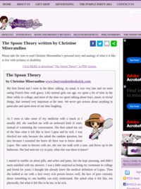 The Spoon Theory written by Christine Miserandino