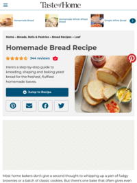 Taste of Home | Basic Homemade Bread