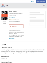 Hair Story (Book) | The Kansas City Public Library | BiblioCommons