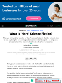 What Is Hard Science Fiction?