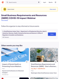 Small Business Requirements and Resources (SBRR) COVID-19 Impact Webinars