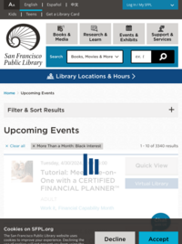 More Than a Month events at SFPL