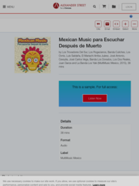 Mexican Music para Escuchar Después de Muerto (Alexander Street)