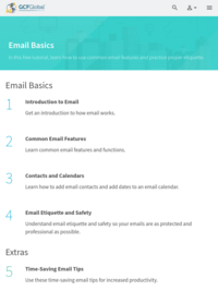 Free Email Basics Tutorial at GCFLearnFree