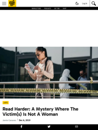Read Harder: A Mystery Where The Victim(s) Is Not A Woman (No Female Victims)