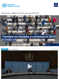 Flambée de maladie à coronavirus 2019 (COVID-19)