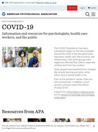 APA: Grief and COVID-19: Saying goodbye in the age of physical distancing