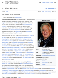 Alan Rickman - Wikipedia