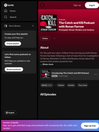 The Catch and Kill Podcast with Ronan Farrow | Spotify
