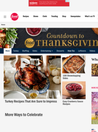 Thanksgiving Central: Recipes, Menus, Entertaining &amp; More : Food Network | Food Network