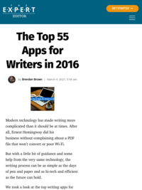 Top 55 Apps for Writers