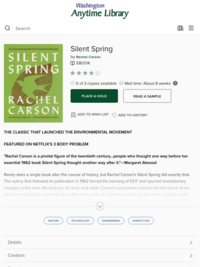 Silent Spring - Washington Anytime Library - ebook
