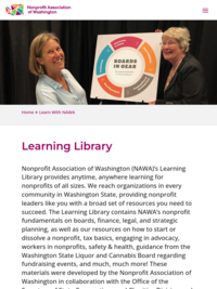 Nonprofit Association of Washington Learning Library