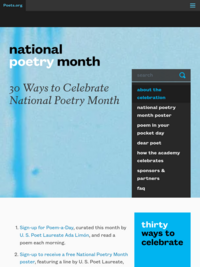 30 Ways to Celebrate National Poetry Month at Home or Online  | poets.org