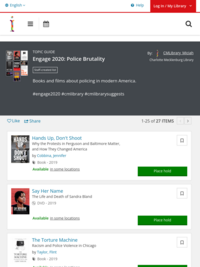 Engage 2020: Police Brutality | Charlotte Mecklenburg Library | BiblioCommons