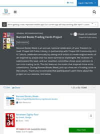 Banned Books Trading Cards Project (Read a Banned Book)