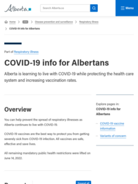 COVID-19 Info for Albertans | Government of Alberta