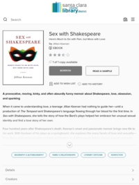 Sex with Shakespeare - Santa Clara County Library - OverDrive