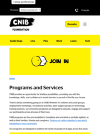 CNIB Programs and Services