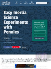 Activity: Easy Inertia Science Experiments with Pennies