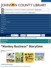 Monkey Business Storytime