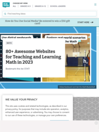 60+ Awesome Websites for Teaching and Learning Math