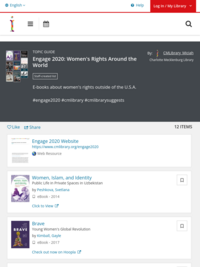 Engage 2020: Women's Rights Around the World | Charlotte Mecklenburg Library | BiblioCommons