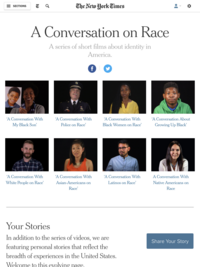 A Conversation on Race: Short Films Series about Identity in America
