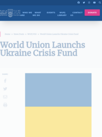 World Union For Progressive Judaism | Ukraine Crisis Fund