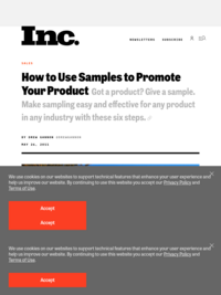 How to Use Samples to Promote Your Product | Inc.com