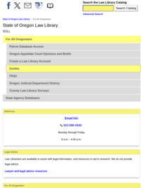 State of Oregon Law Library: COVID-19 Public Resources