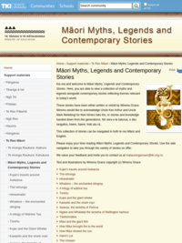 Ministry of Education: Māori Myths, Legends and Contemporary Stories