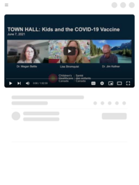 TOWN HALL: COVID Vaccine and Kids - YouTube: Children's Healthcare Canada