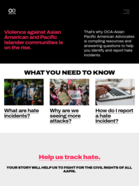OCA's Work on Hate Incidents
