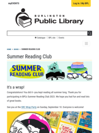 BPL Summer Reading Club - Check in with us!