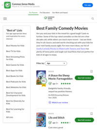 Commonsense Media - Best Family Comedy Movies