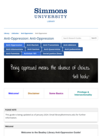 Anti-Oppression - Anti-Oppression - LibGuides at Simmons College