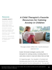 Calming Anxiety - Coping Skills for Kids