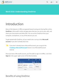 Word 2016: Understanding OneDrive