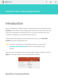 PowerPoint 2016: Understanding OneDrive