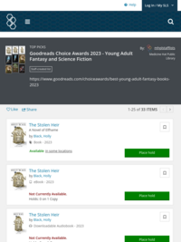Goodreads Choice Awards 2023 - Young Adult Fantasy and Science Fiction