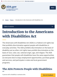 Information and Technical Assistance on the Americans with Disabilities Act