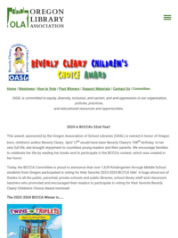 Beverly Cleary Children's Choice Award Homepage