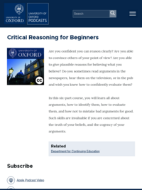 Critical Reasoning for Beginners