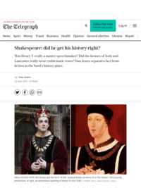 Shakespeare:  Did He Get His History Right?