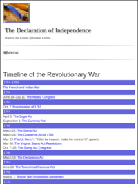 US History Revolutionary War Timeline