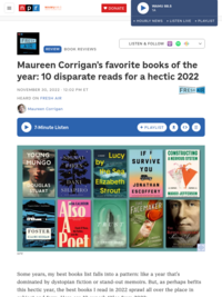 Maureen Corrigan's favorite books of the year: 10 disparate reads for a hectic 2022